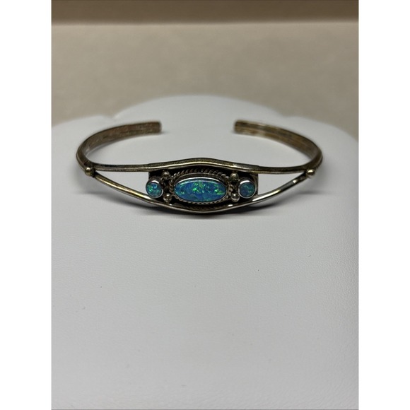 Jewelry - BENNIE BOWEKATY BRACELET STERLING SILVER WITH OPALS